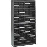 Heavy-duty Literature Organizers, Stationary, 72 Slots, Steel, 37-1/2" W x 12-3/4" D x 71" H Superchem Industries