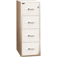 Fire Resistant Filing Cabinets, Steel, 4 Drawers, 19-3/4" W x 31" D x 54" H, Beige Superchem Industries