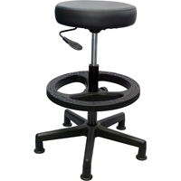 Tabouret de travail de s&eacute;rie 900, Stationnaire, Ajustable, 20" - 28", Vinyle Si&egrave;ge, Noir Superchem Industries