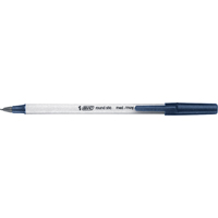 Bic&reg; Round Stic Ball Point Pen, Blue, 0.8 mm Superchem Industries