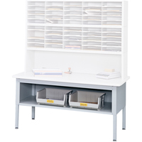 E-z Sort&reg; Mailroom Furniture-sorting Tables With Shelf-base Table With Shelf, 60" W x 28" D x 36" H, Laminate Superchem Industries