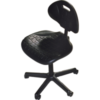 Heavy-Duty Ergonomic Seating, Polyurethane, Black, 250 lbs. Capacity Superchem Industries