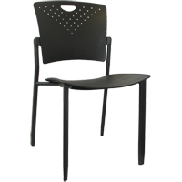 Chaises empilables MaxX StaxX, Polypropyl&egrave;ne, Hauteur 17-1/4", Capacit&eacute; 275 lb, Noir Superchem Industries