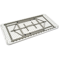 Table pliante, Rectangulaire, 48" l x 24" la, Poly&eacute;thyl&egrave;ne, Blanc Superchem Industries