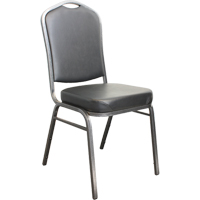 Chaises empilables, Vinyle, Hauteur 37", Capacit&eacute; 275 lb, Noir Superchem Industries