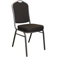 Chaises empilables, Tissu, Hauteur 37", Capacit&eacute; 275 lb, Noir Superchem Industries