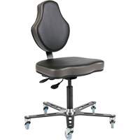 Vega Multi-Tilt Ergonomic Chair, Mobile, Adjustable, Vinyl Seat, Black/Grey Superchem Industries