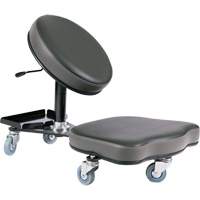 Flex Ergonomic Chair, Vinyl, Black/Grey Superchem Industries