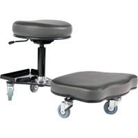 Flex Ergonomic Chair, Vinyl, Black/Grey Superchem Industries