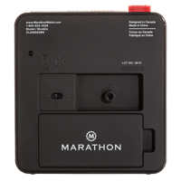 Desk Alarm Clock, Analog, Battery Operated, 3.5" W x 1.5" D x 3.75" H, Black Superchem Industries