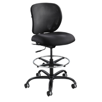 Vue Heavy-Duty Stool, Nylon, Black, 350 lbs. Capacity Superchem Industries