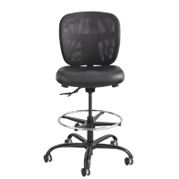 Vue Heavy-Duty Stool, Vinyl, Black, 350 lbs. Capacity Superchem Industries
