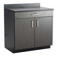 Armoire modulaire de base, M&eacute;lamine, 39" h x 36" la x 25" P, Nuit d'Asie/noir Superchem Industries