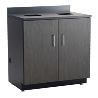 Armoire modulaire de base, M&eacute;lamine, 39" h x 36" la x 25" P, Nuit d'Asie/noir Superchem Industries