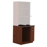 Armoire modulaire, M&eacute;lamine, 39" h x 36" la x 25" P, Acajou Superchem Industries