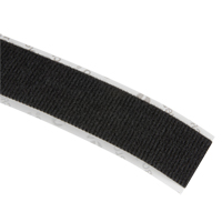 Ruban d'attaches &agrave; profil bas, Boucle, 25 vg x 1", Adh&eacute;sif, Noir Superchem Industries
