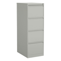 Vertical Filing Cabinet, Steel, 4 Drawers, 18-1/7" W x 25" D x 52" H, Grey Superchem Industries