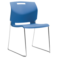 Chaise, Plastique, Hauteur 32-1/2", Capacit&eacute; 300 lb, Bleu Superchem Industries