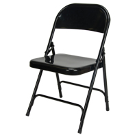 Folding Chair, Steel, Black, 300 lbs. Weight Capacity Superchem Industries