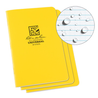 All-Weather Notebook, Soft Cover, Yellow, 48 Pages, 4-5/8" W x 7" L Superchem Industries