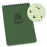 Pocket Top-Spiral Notebook, Soft Cover, Green, 100 Pages, 4" W x 6" L Superchem Industries