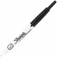 Marqueur permanent r&eacute;tractable, Noir, Pointe Ultra fin Superchem Industries