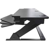 Poste de travail assis-debout Goya, Mod&egrave;le de bureau, 20" h x 42" la x 16" p, Noir Superchem Industries