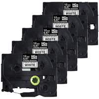 Laminated Tape, 12 mm x 8 m, Black on White Superchem Industries