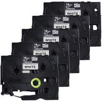 Laminated Tape, 18 mm x 8 m, Black on White Superchem Industries