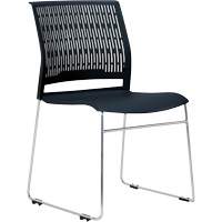 Chaises empilables s&eacute;rie Activ, Polypropyl&egrave;ne, Hauteur 32-3/8", Capacit&eacute; 275 lb, Noir Superchem Industries
