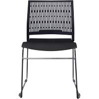 Chaises empilables s&eacute;rie Activ, Polypropyl&egrave;ne, Hauteur 32-3/8", Capacit&eacute; 275 lb, Noir Superchem Industries