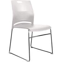 Chaises empilables s&eacute;rie Activ, Plastique, Hauteur 23", Capacit&eacute; 275 lb, Blanc Superchem Industries