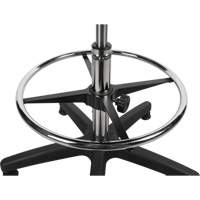 Heavy-Duty Ergonomic Stool, Stationary, Adjustable, 39” - 48”, Polyurethane Seat, Black Superchem Industries