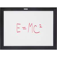 Black MDF Frame Whiteboard, Dry-Erase/Magnetic, 24" W x 18" H Superchem Industries