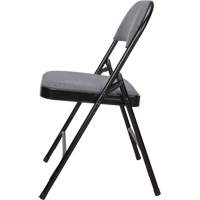 Deluxe Fabric Padded Folding Chair, Steel, Grey, 300 lbs. Weight Capacity Superchem Industries