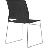 Stacking Chairs, Polypropylene, 32-3/8" High, 250 lbs. Capacity, Black Superchem Industries