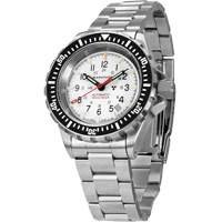 Arctic Edition Large Diver's Automatic GSAR Watch with Stainless Steel Bracelet, Digital, Battery Operated, 41 mm, Silver Superchem Industries