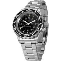 Grey Maple Large Diver's Automatic Watch with Stainless Steel Bracelet, Digital, Battery Operated, 41 mm, Silver Superchem Industries