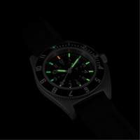 Steel Navigator Watch on 3-Piece Rubber Strap Kit, Digital, Battery Operated, 41 mm, Black Superchem Industries