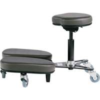 STAG4 Adjustable Kneeling Chair, Vinyl, Black/Grey Superchem Industries