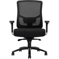 Raven 400 High-Back Heavy-Duty Synchro-Tilter, Mesh, Black, 400 lbs. Capacity Superchem Industries