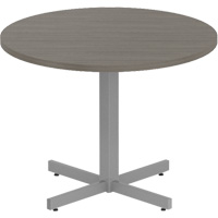 Newland Height-Adjustable Round Table, 36" L x 36" W x 29" H, 1" Top, Laminate, Brown Superchem Industries
