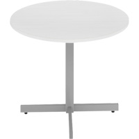 Newland Height-Adjustable Round Table, 36" L x 36" W x 29" H, 1" Top, Laminate/Polypropylene, White Superchem Industries