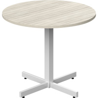 Newland Height-Adjustable Round Table, 36" L x 36" W x 29" H, 1" Top, Laminate, Tan Superchem Industries