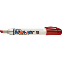 Marqueurs Dura-Ink - no 25 &agrave; pointe en feutre, Rouge, Pointe Ciseau Superchem Industries