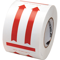This Side Up Pictogram Special Handling Labels, 6" L x 4" W, Red on White Superchem Industries