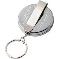 Original Series Retractable Keychain, Chrome, 24" Cable, Belt Clip Attachment Superchem Industries