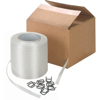 Bonded Cord Strapping, Polyester, 1/2" W x 750' L Superchem Industries