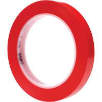 471 Vinyl Tape, 12 mm (1/2") W x 32.9 m (108') L, 5.3 mils, Red Superchem Industries