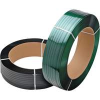 Feuillard vert, Polyester, 5/8" la x 3800' lo, Vert, Calibre Manuel Superchem Industries
